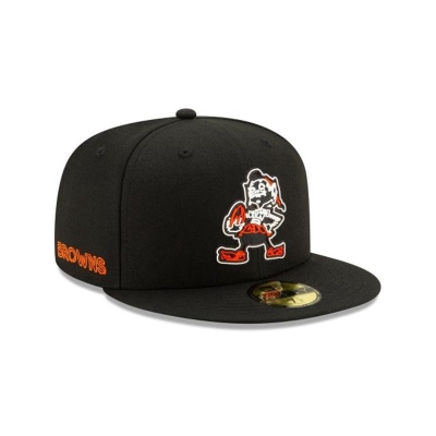 Cleveland Browns Gorra | New Era Official NFL Draft 59fifty Fitted Cap Mexico - Negros